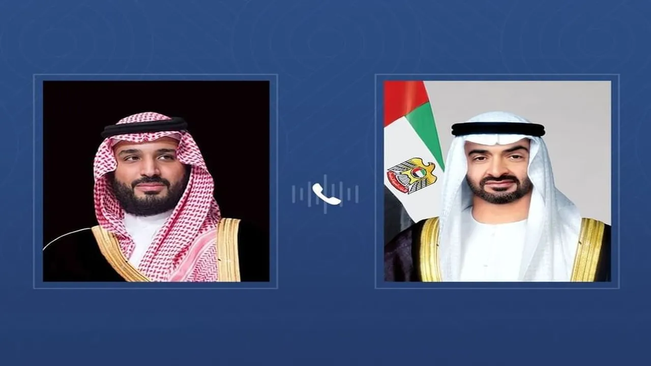 رئيس الدولة يبحث المستجدات الإقليمية في اتصال هاتفي مع ولي عهد السعودية